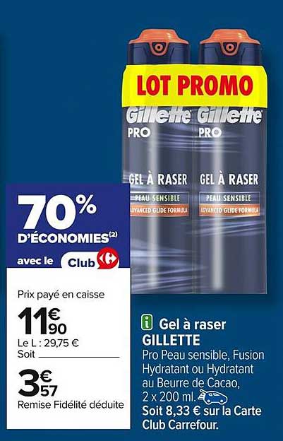 Gel à raser GILLETTE