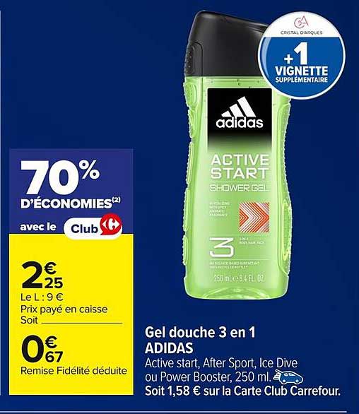 Gel douche 3 en 1 ADIDAS