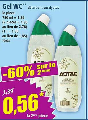 Gel WC détartrant eucalyptus
