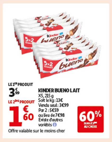 KINDER BUENO LAIT
