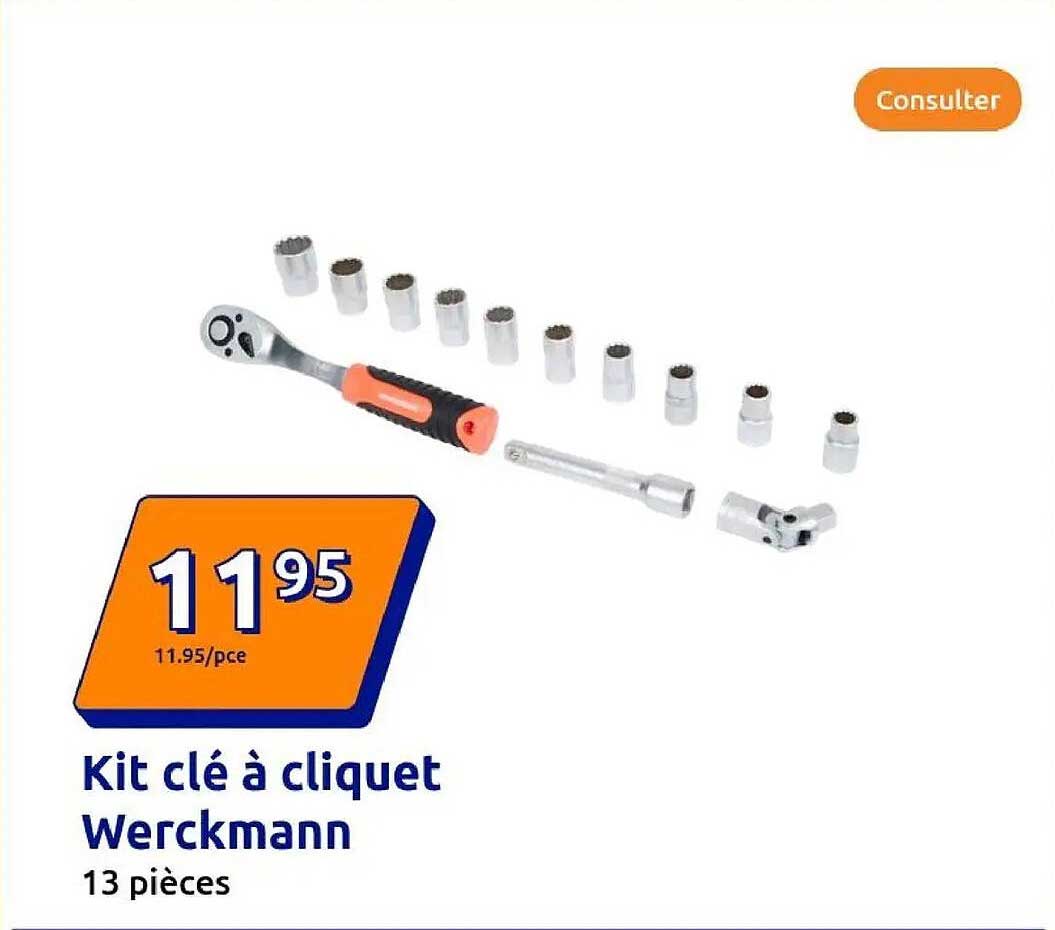 Kit clé à cliquet Werckmann