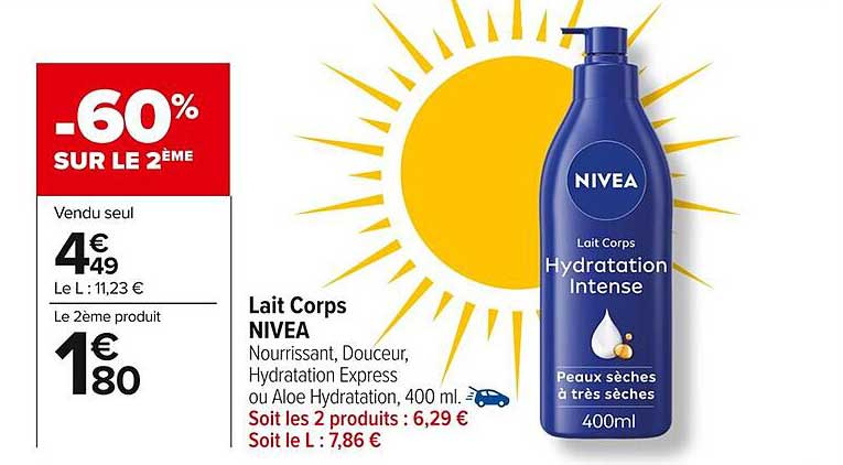 Lait Corps NIVEA Hydratation Intense