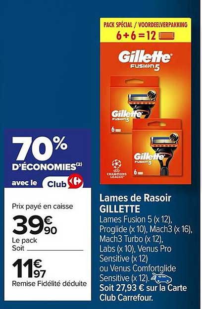 Lames de Rasoir GILLETTE