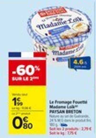 Le Fromage Fouetté Madame Loïk PAYSAN BRITON