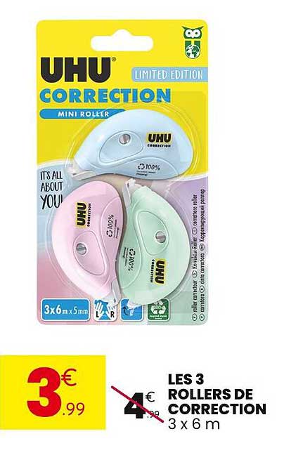 LES 3 ROLLERS DE CORRECTION