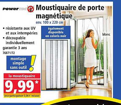 Moustiquaire de porte magnétique