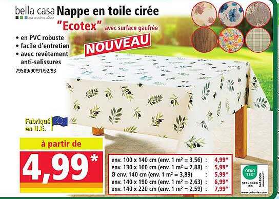 Nappe en toile cirée "Ecotex"