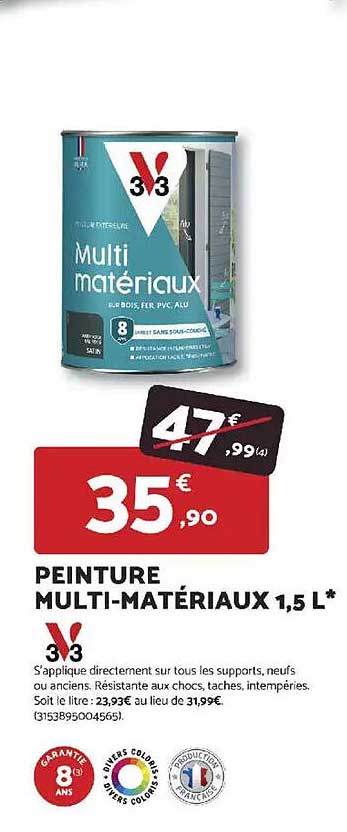 PEINTURE MULTI-MATÉRIAUX 1,5 L*
