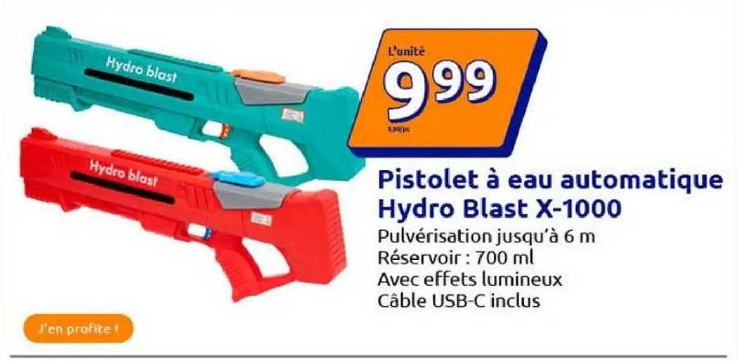 Pistolet à eau automatique Hydro Blast X-1000
