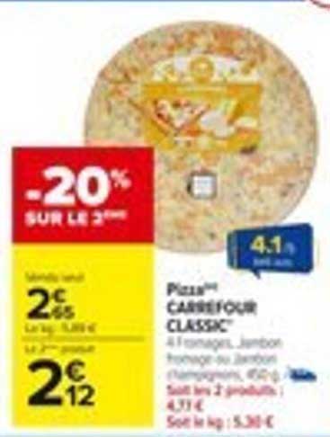 Pizza Carrefour Classic™ - 20% sur le 2ème