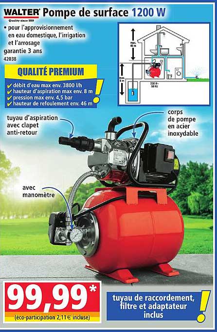 Pompe de surface 1200 W