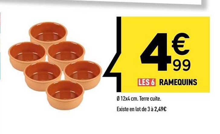 Ramequins en terre cuite - Lot de 6