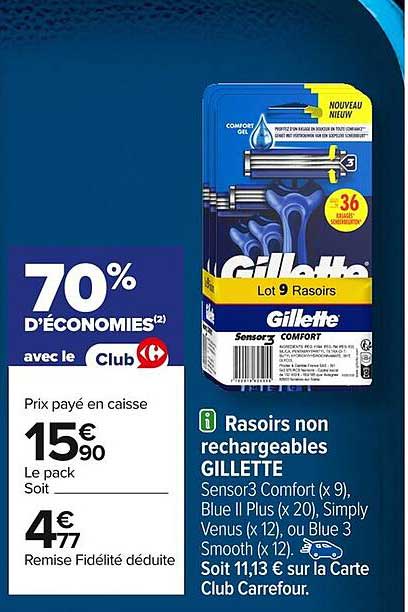 Rasoirs non rechargeables GILLETTE