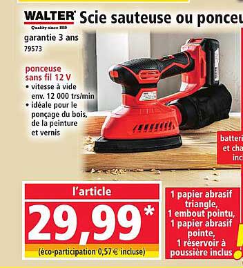 Scie sauteuse ou ponceuse WALTER