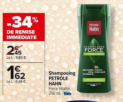 Shampooing PETROLE HAHN Force Vitalité, 250 ml.