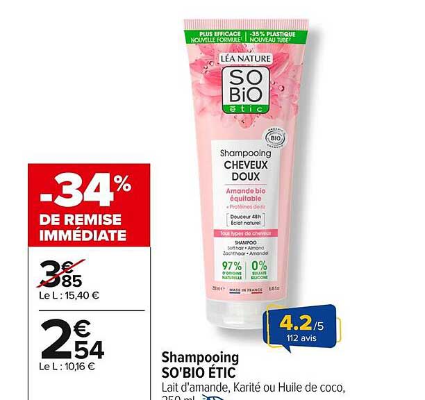 Shampooing SO'BIO ÉTIC