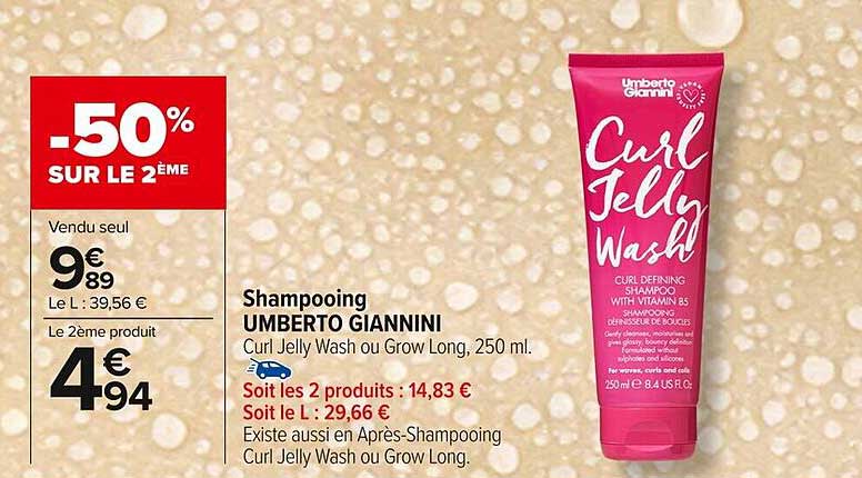 Shampooing UMBERTO GIANNINI Curl Jelly Wash