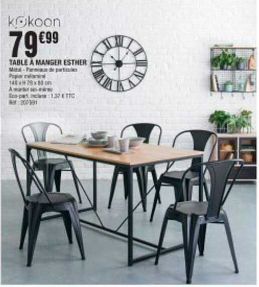 TABLE A MANGER ESTHER