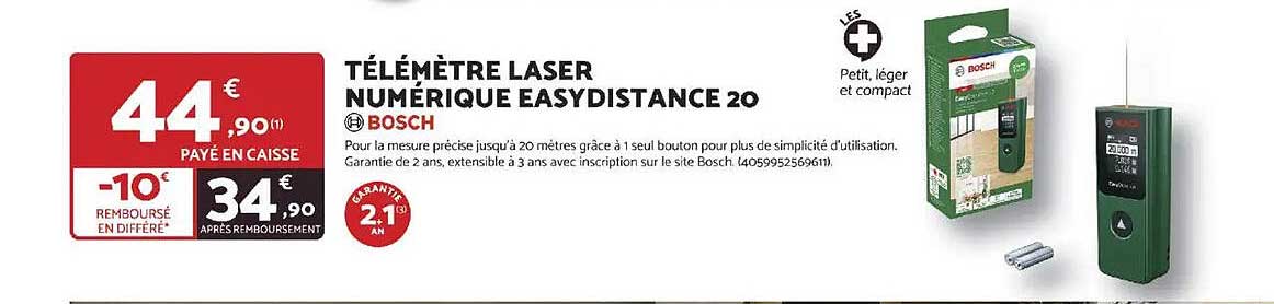 TÉLÉMÈTRE LASER NUMÉRIQUE EASIDISTANCE 20
