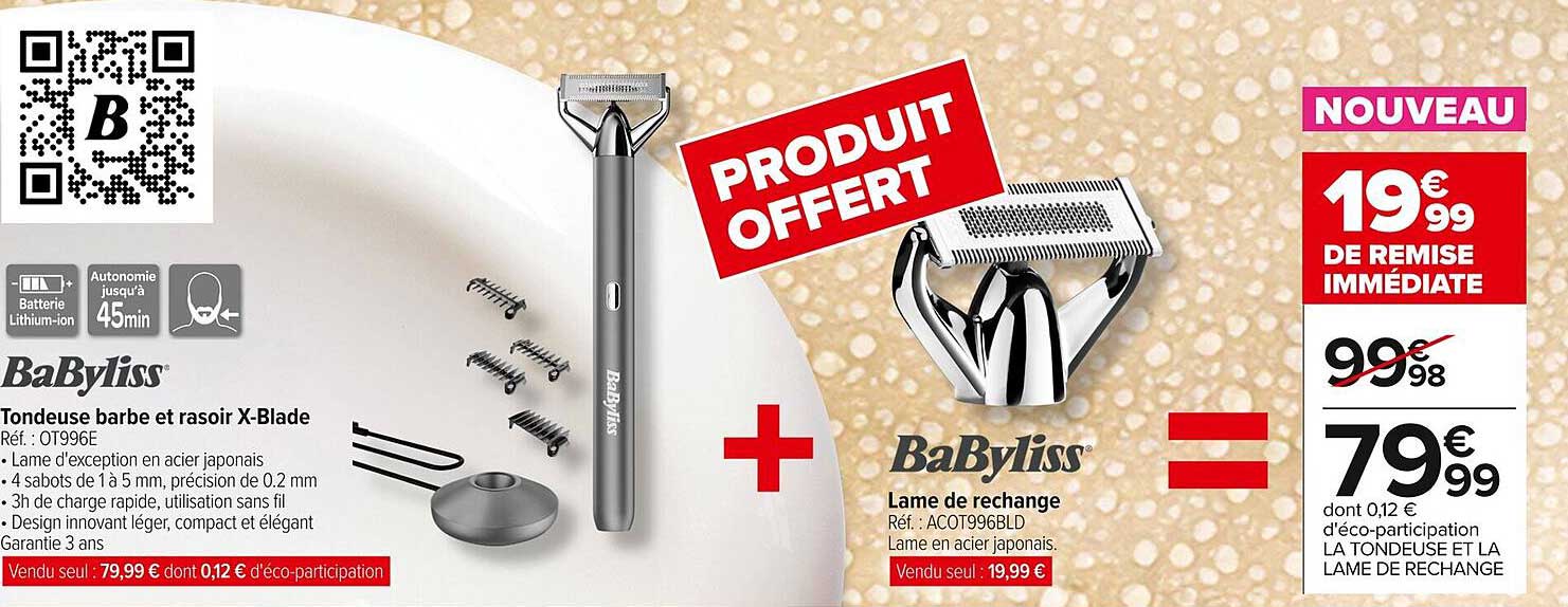 Tondeuse barbe et rasoir X-Blade