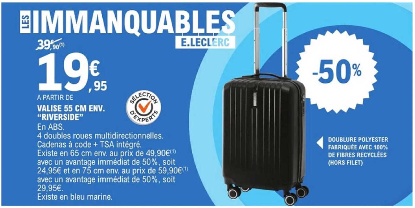 VALISE 55 CM ENV. "RIVERSIDE"