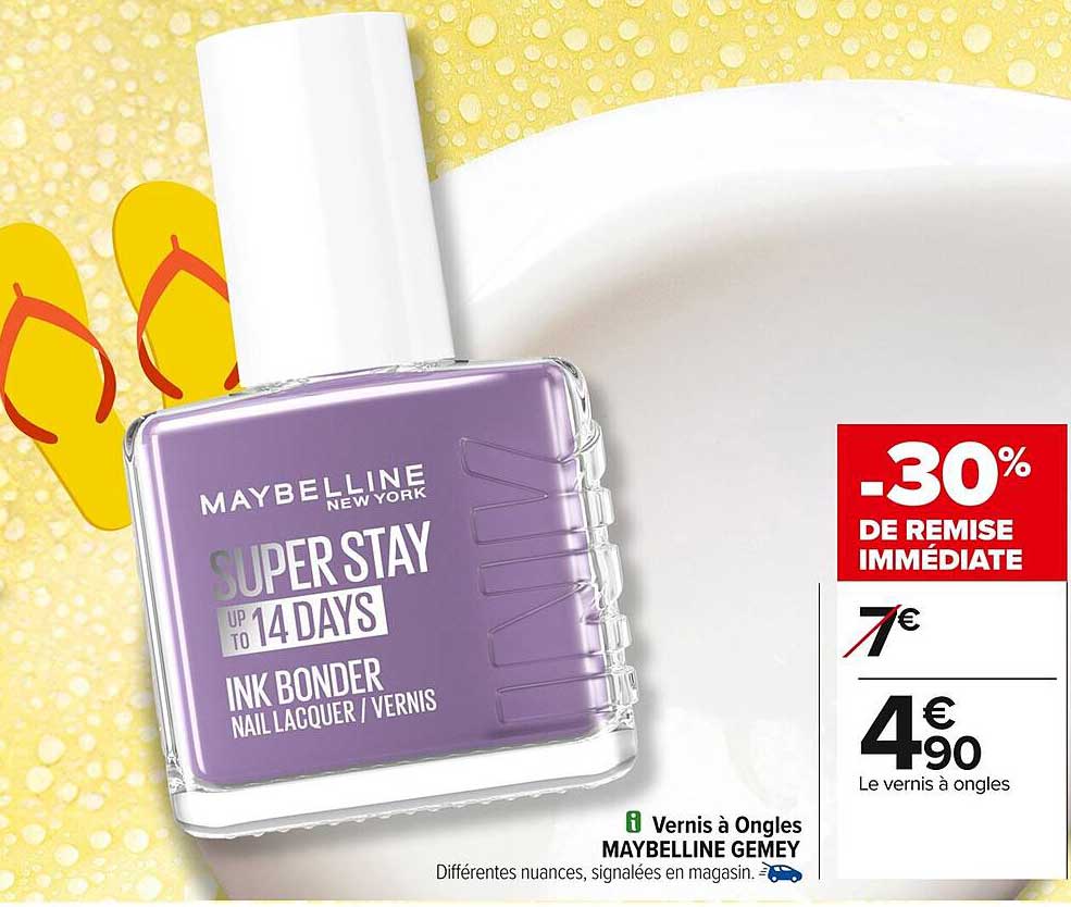 Vernis à Ongles MAYBELLINE GEMEY -30% de Remise Immédiate