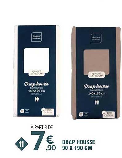 DRAP HOUSSE 90 X 190 CM