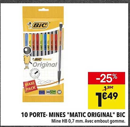 10 PORTE- MINES "MATIC ORIGINAL" BIC