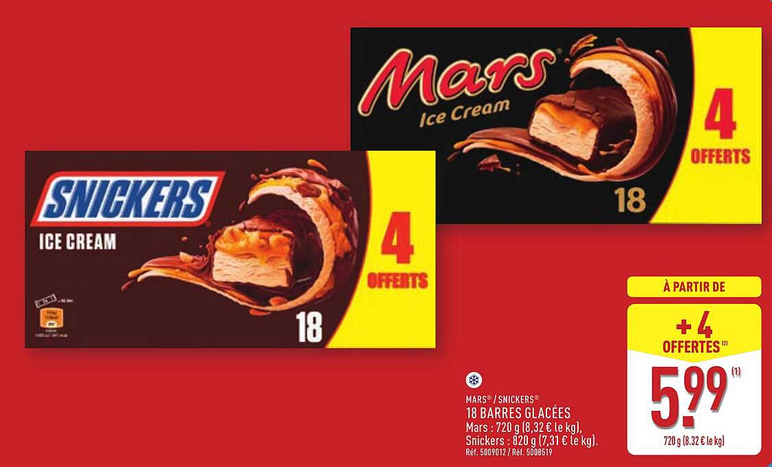 18 BARRES GLACÉES