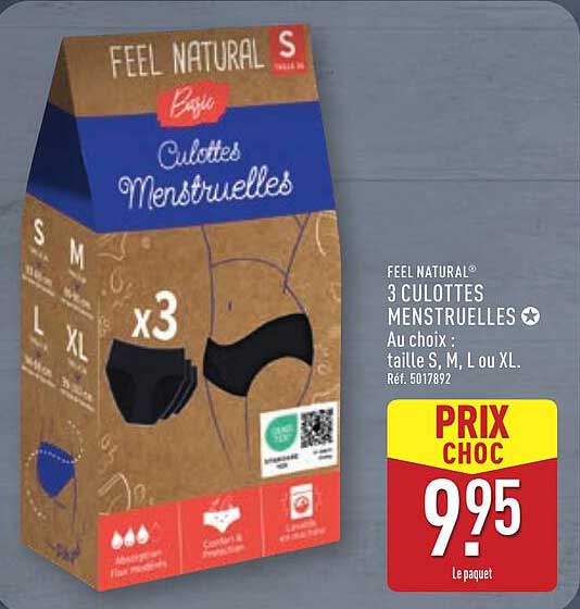 3 Culottes Menstruelles FEEL NATURAL®