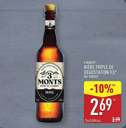 3 MONTS® BIÈRE TRIPLE DE DÉGUSTATION 9,5°