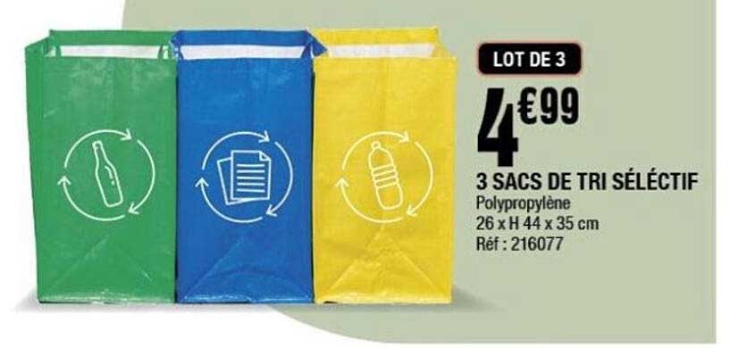 3 SACS DE TRI SÉLECTIF