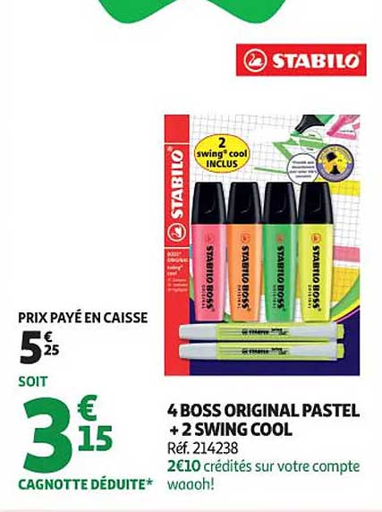 4 BOSS ORIGINAL PASTEL + 2 SWING COOL