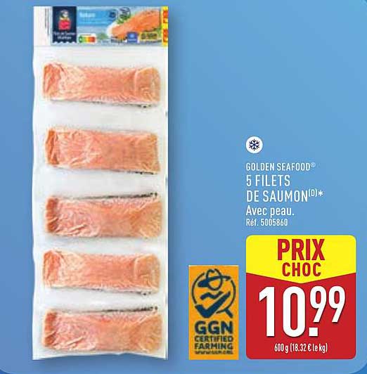 5 FILETS DE SAUMON Avec peau