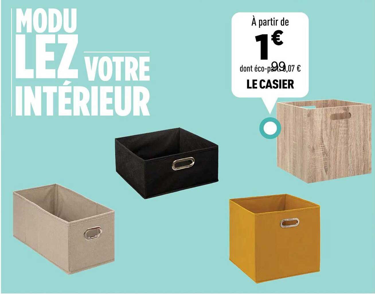 À partir de 1 € le casier