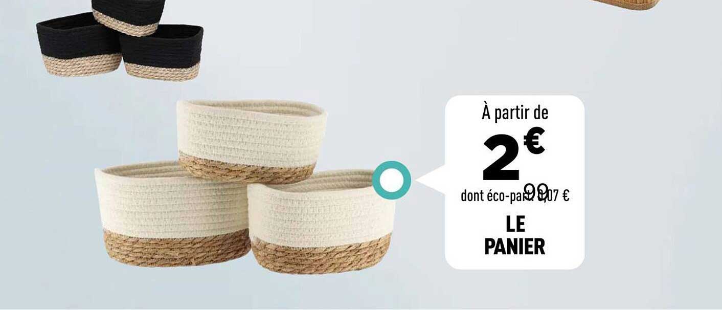 À partir de 2 € dont éco-part 0,07 €