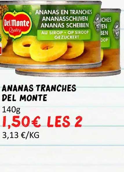 ANANAS TRANCHES DEL MONTE