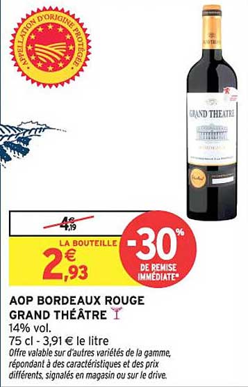 AOP BORDEAUX ROUGE GRAND THÉÂTRE