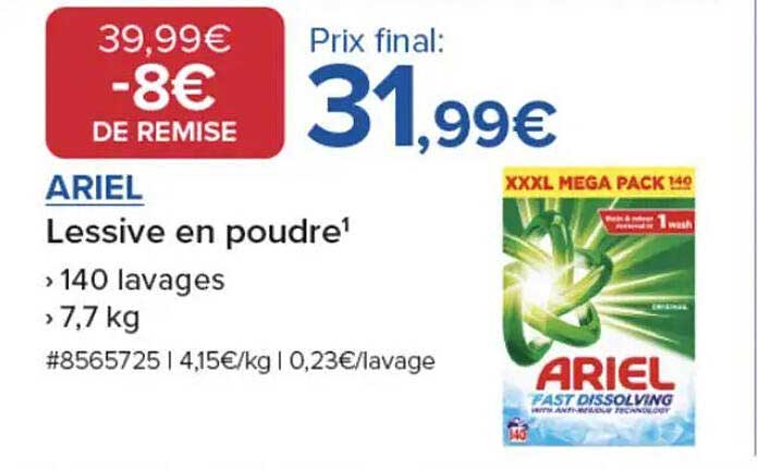 ARIEL Lessive en poudre
