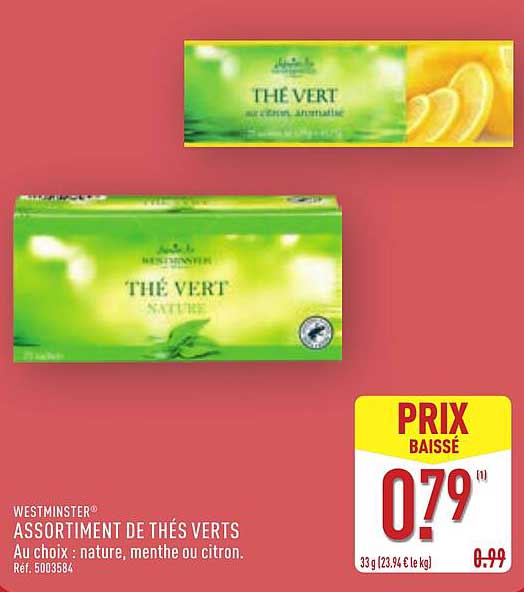 ASSORTIMENT DE THÉS VERTS