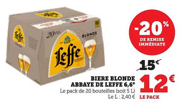 BIERE BLONDE ABBAYE DE LEFFE 6,6°