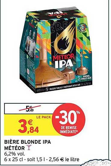 BIÈRE BLONDE IPA MÉTÉOR