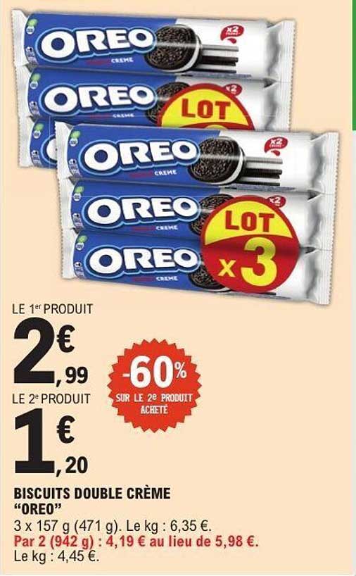 BISCUITS DOUBLE CRÈME "OREO"
