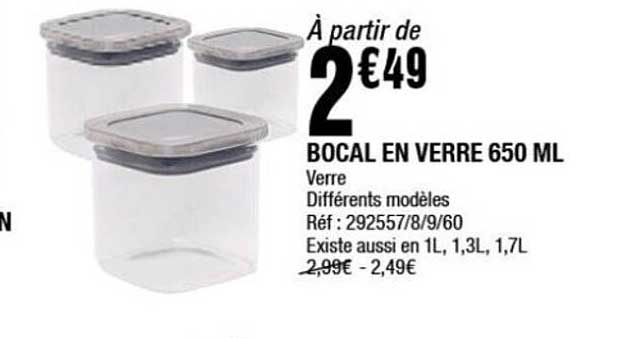 BOCAL EN VERRE 650 ML