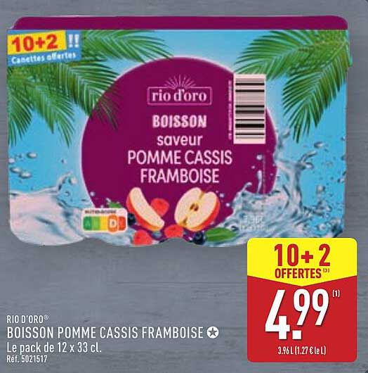 BOISSON SAVEUR POMME CASSIS FRAMBOISE