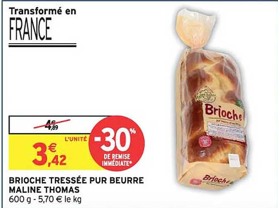 BRIOCHE TRESSÉE PUR BEURRE MALINE THOMAS