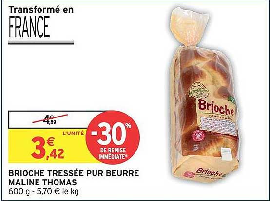BRIOCHE TRESSÉE PUR BEURRE MALINE THOMAS