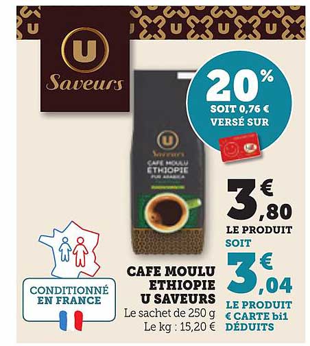 CAFÉ MOULU ÉTHIOPIE U SAVEURS