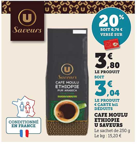 CAFE MOULU ETHIOPIE U SAVEURS
