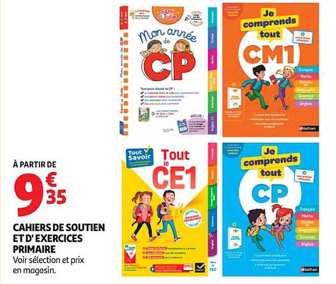 CAHIERS DE SOUTIEN ET D'EXERCICES PRIMAIRE